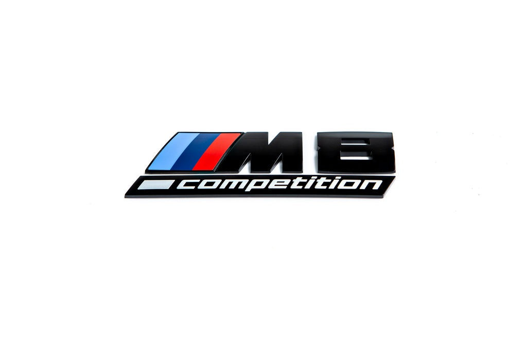 BMW F92 M8 Competition Trunk Emblem - Gloss Black