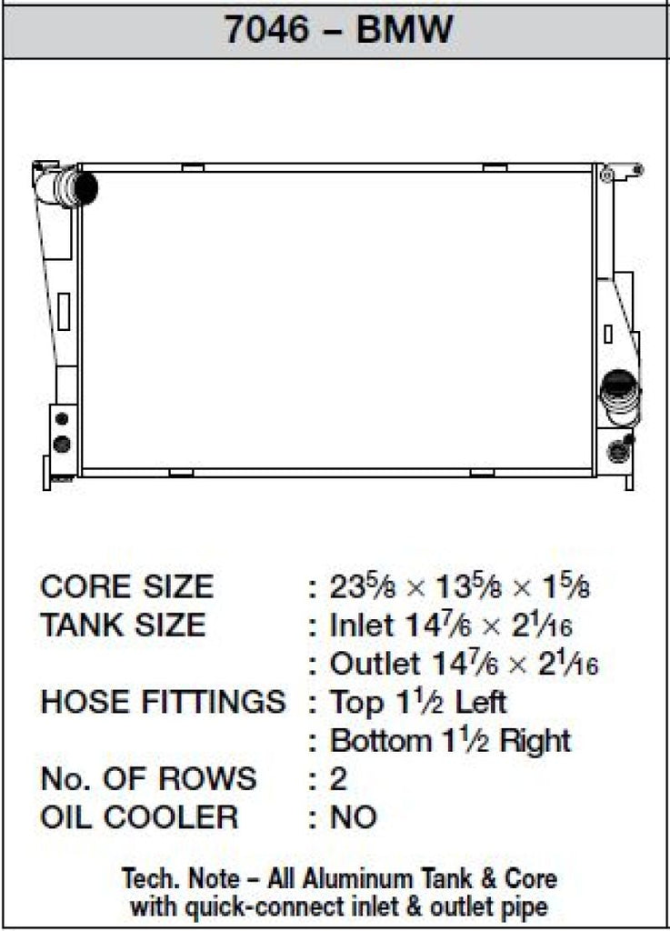 CSF E-Chassis N55 High Performance Radiator - A/T Only-Performance-Silicon Valley Bimmer