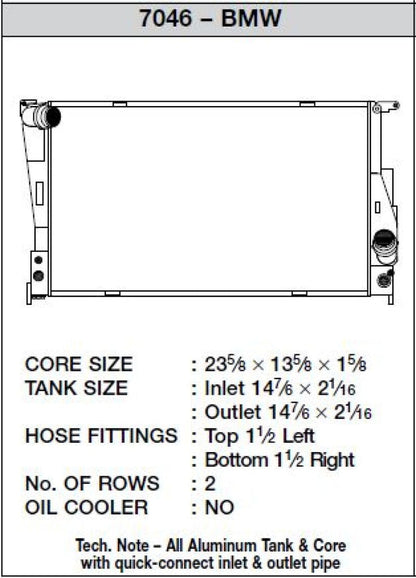 CSF E-Chassis N55 High Performance Radiator - A/T Only-Performance-Silicon Valley Bimmer