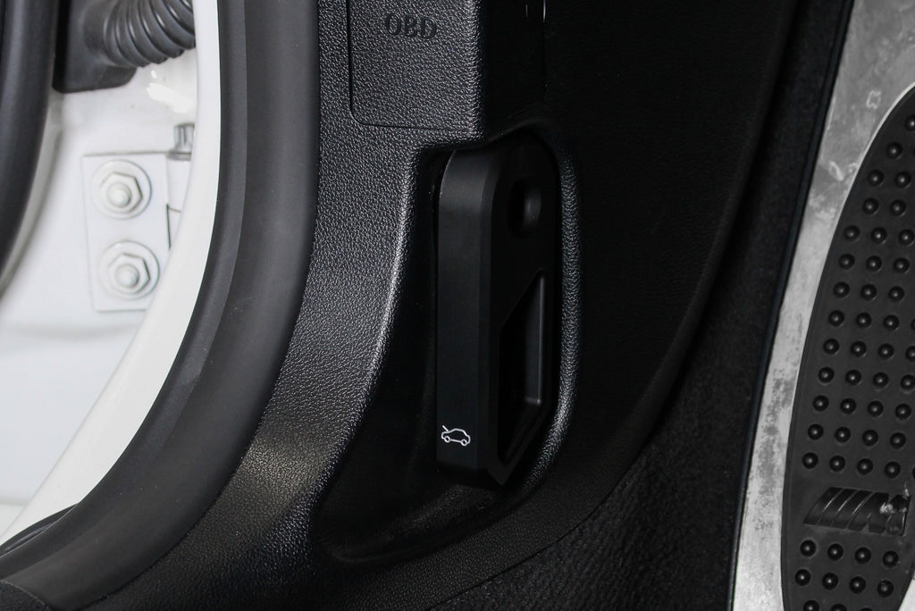Carbonex E-Chassis Aluminum Hood Latch Handle-Interior-Silicon Valley Bimmer