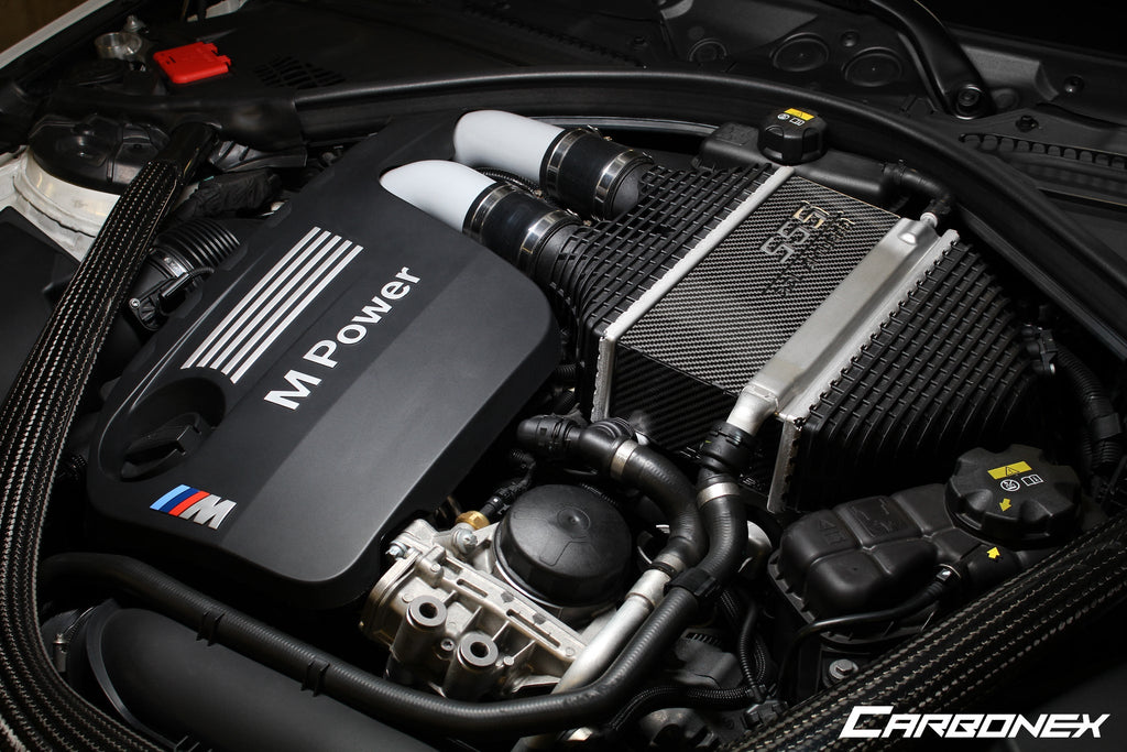 Carbonex F8X (S55) Carbon Charge Cooler Cover - Engraved-Performance-Silicon Valley Bimmer