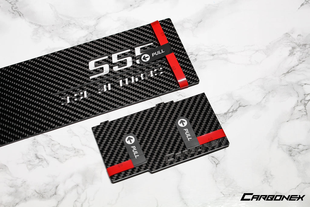 Carbonex F8X (S55) Carbon Charge Cooler Cover - Engraved-Performance-Silicon Valley Bimmer