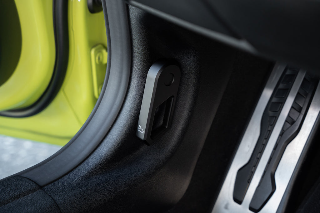 Carbonex G-Chassis Aluminum Hood Latch Handle-Interior-Silicon Valley Bimmer