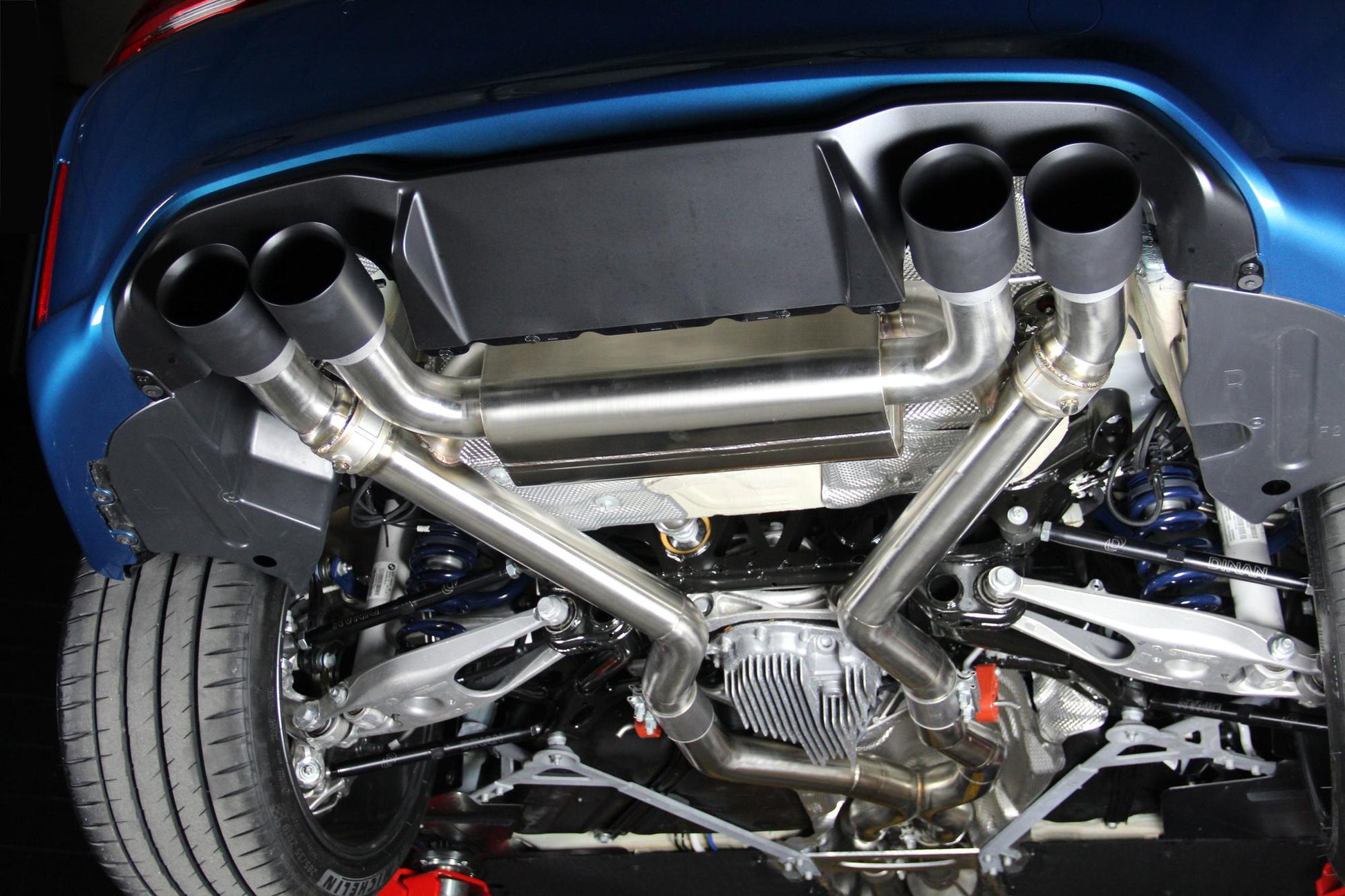 Dinan Free Flow Axle-Back Exhaust & X-Pipe - 2019-2021 BMW M2C-Exhaust-Silicon Valley Bimmer