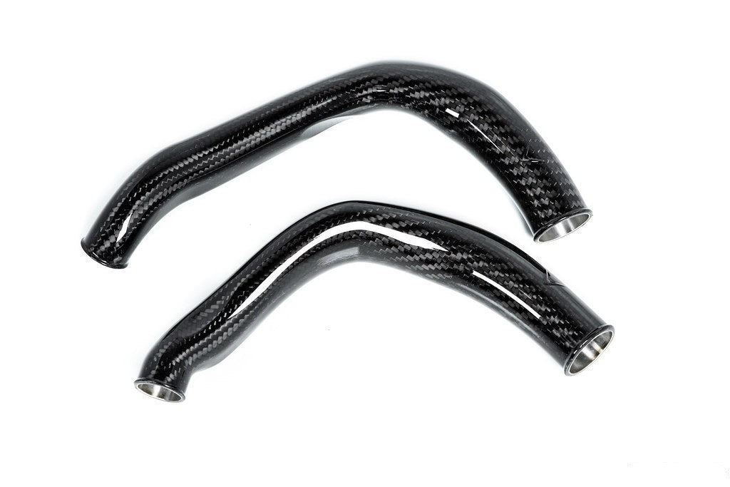 Eventuri BMW F8X M2C M3 M4 S55 Black Carbon Charge Pipe Set - Gloss-Performance-Silicon Valley Bimmer
