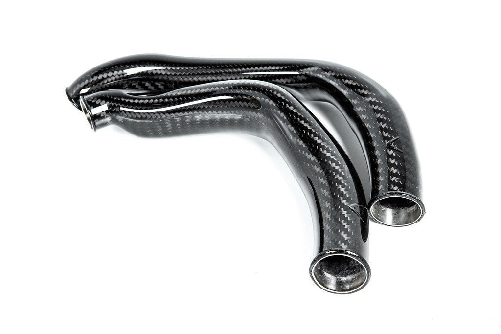 Eventuri BMW F8X M2C M3 M4 S55 Black Carbon Charge Pipe Set - Gloss-Performance-Silicon Valley Bimmer