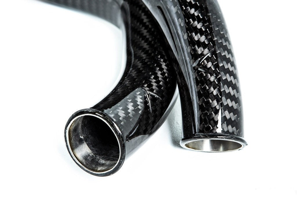 Eventuri BMW F8X M2C M3 M4 S55 Black Carbon Charge Pipe Set - Gloss-Performance-Silicon Valley Bimmer