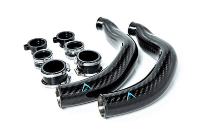 Eventuri BMW F8X M2C M3 M4 S55 Black Carbon Charge Pipe Set - Gloss-Performance-Silicon Valley Bimmer