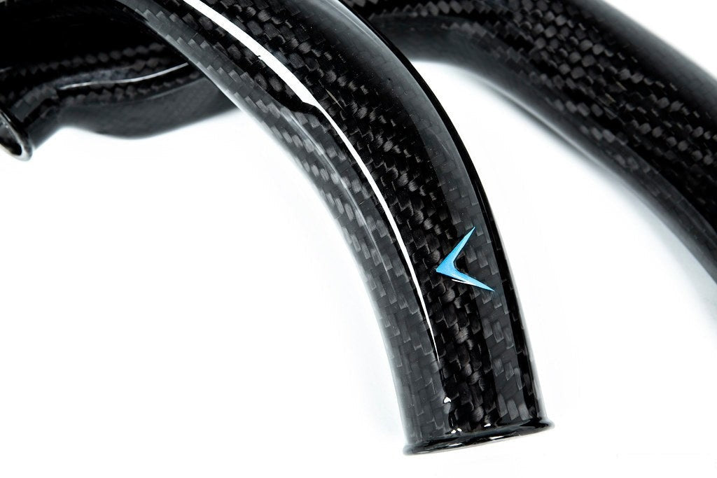 Eventuri BMW F8X M2C M3 M4 S55 Black Carbon Charge Pipe Set - Gloss-Performance-Silicon Valley Bimmer