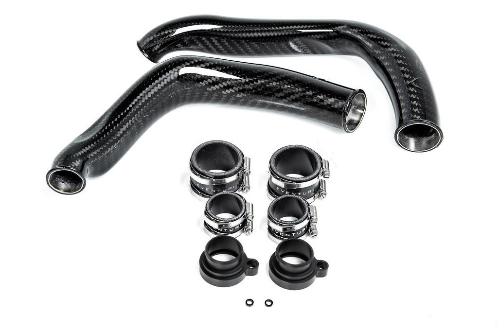Eventuri BMW F8X M2C M3 M4 S55 Black Carbon Charge Pipe Set - Gloss-Performance-Silicon Valley Bimmer