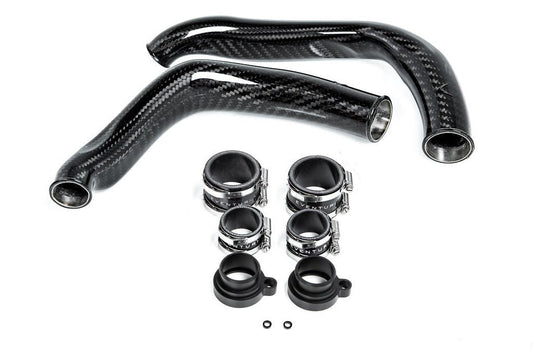 Eventuri BMW F8X M2C M3 M4 S55 Black Carbon Charge Pipe Set - Gloss-Performance-Silicon Valley Bimmer