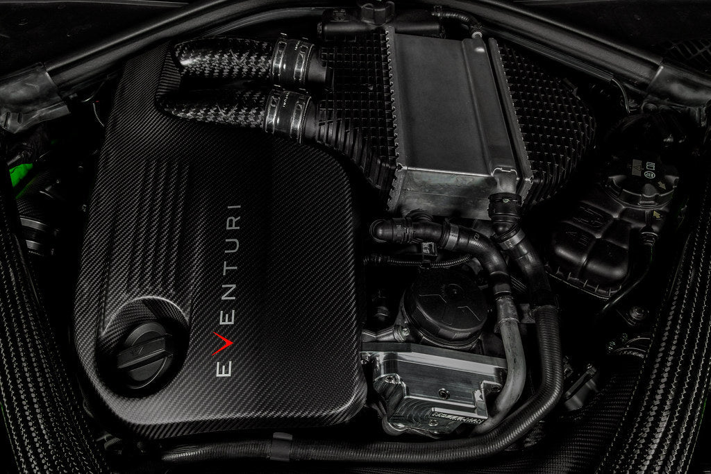 Eventuri BMW F8X M3 / M4 S55 Black Carbon Engine Cover - Matte-Performance-Silicon Valley Bimmer