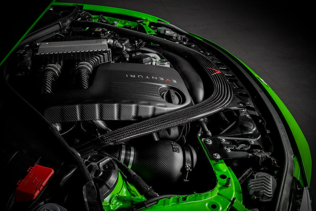 Eventuri BMW F8X M3 / M4 S55 Black Carbon Engine Cover - Matte-Performance-Silicon Valley Bimmer