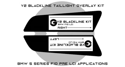BMW 5 Series 2014-2017 (F10 LCI) Blackline Taillight Overlay Kit