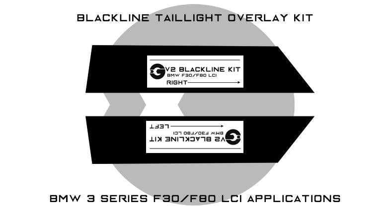 BMW 3 Series M3 2016-2018 (F30/F80 LCI) Blackline Taillight Overlay Kit