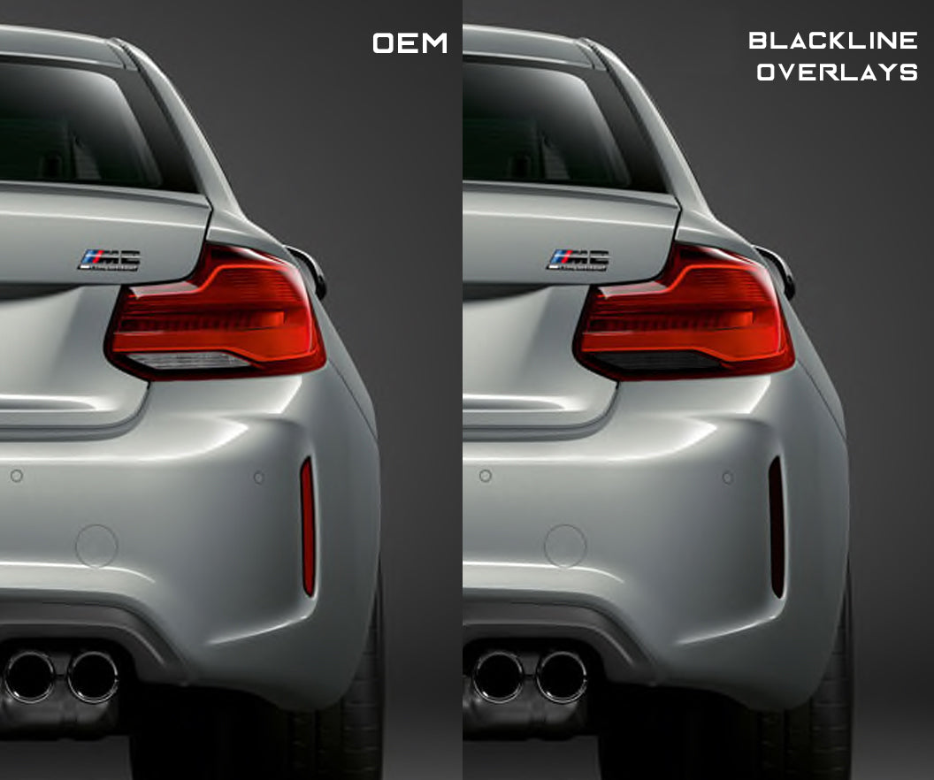 BMW M2 / M2 Competition (F87) Blackline Rear Reflector Overlay Kit