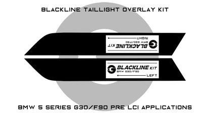 BMW 5 Series 2017-2020 (F90 Pre LCI) Blackline Taillight Overlay Kit