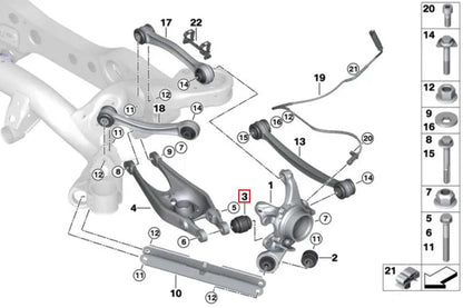 Fall-Line Motorsports E9X M3 / E82 1M Rear Lower Control Arm Bearing Set - Outer-Suspension-Silicon Valley Bimmer