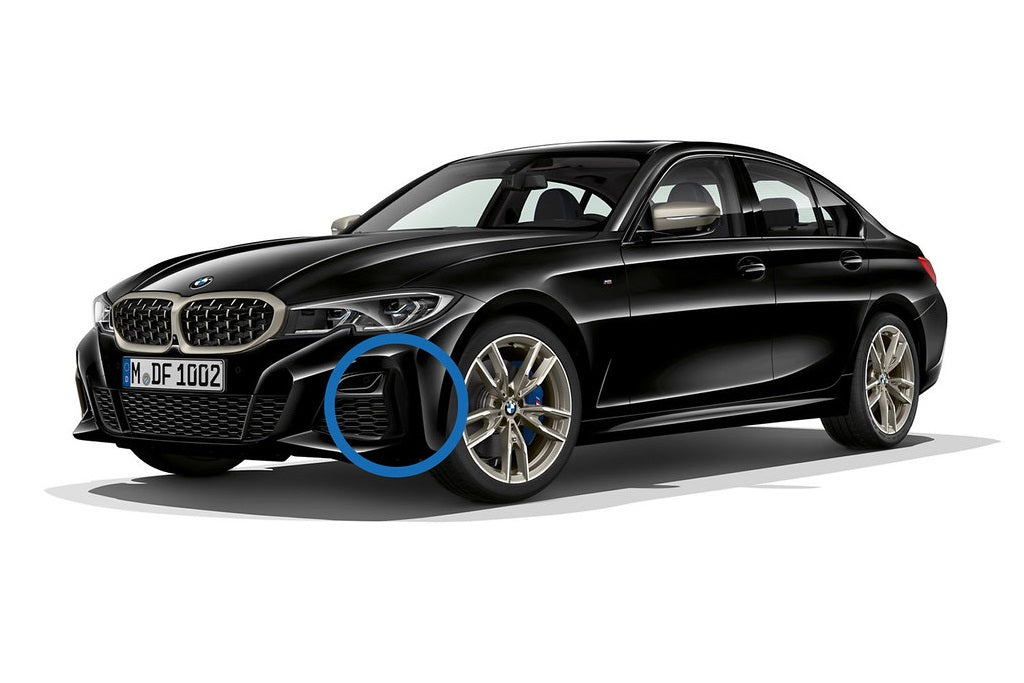 BMW G20 3-Series Pre-LCI M-Sport Front Bumper Grille Trim Set - Gloss Black