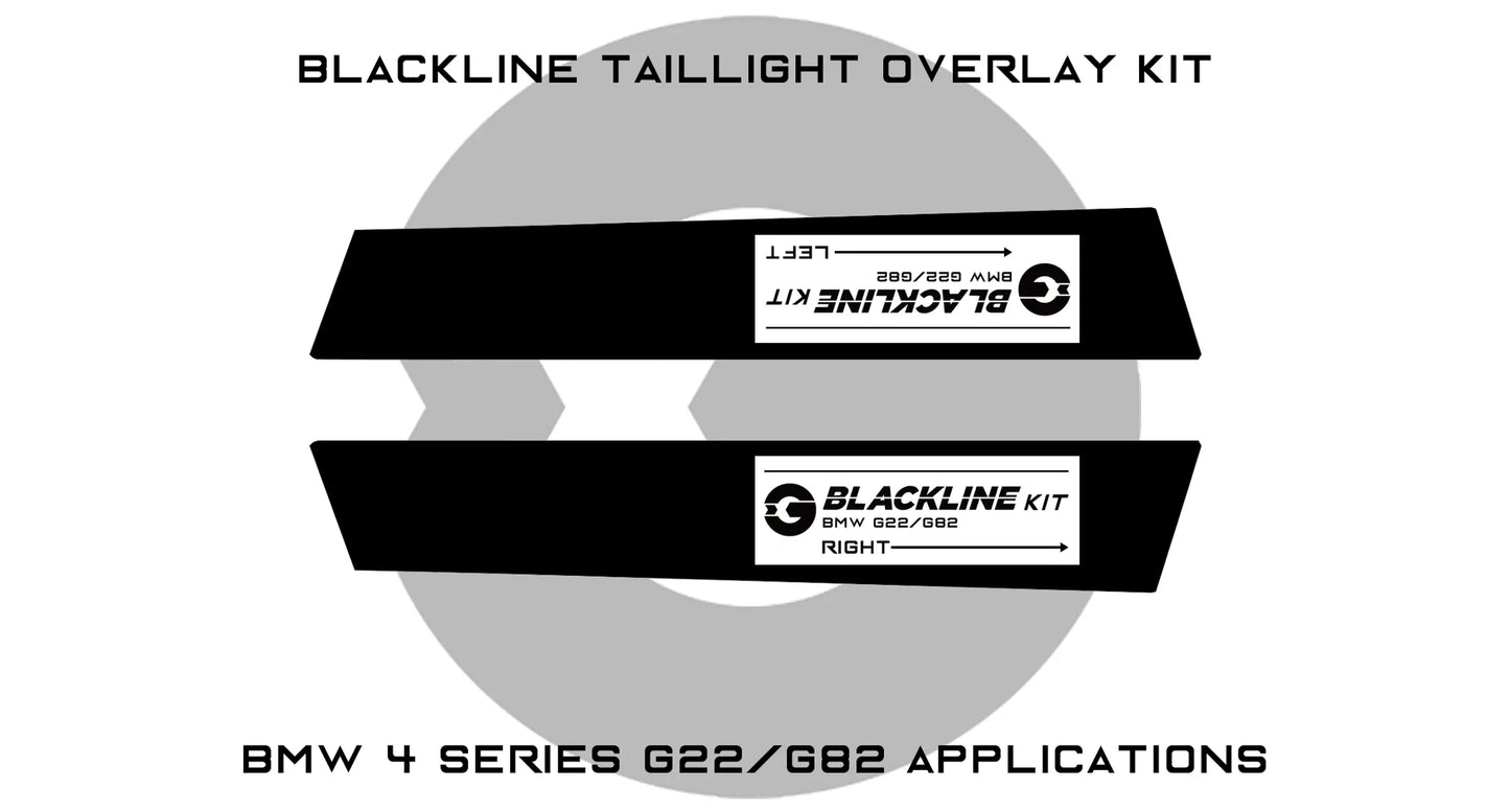 BMW 4 Series M4 Competition 2021+ (G22/G82 Pre LCI) BLACKLINE Tail Light Overlay Kit