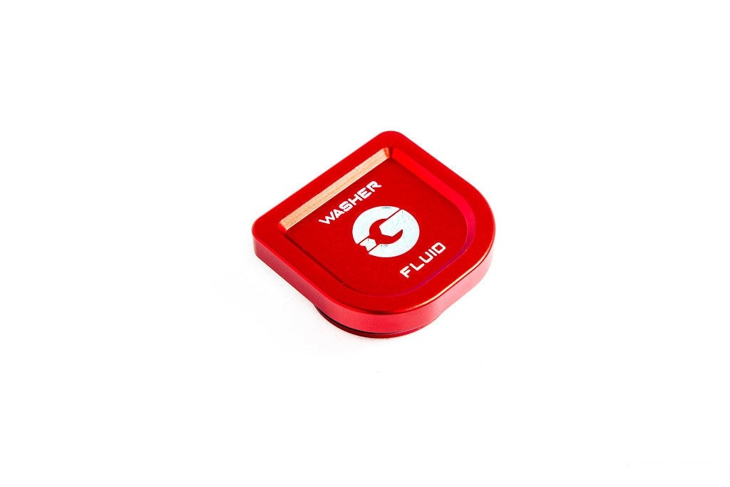 Goldenwrench Blackline Performance A90 Supra Edition RED Billet Washer Fluid Cap-Exterior-Silicon Valley Bimmer
