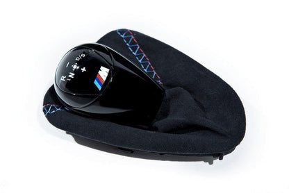 IND E9X M3 Tri-Color Stitched Alcantara Shift Boot Set-Interior-Silicon Valley Bimmer