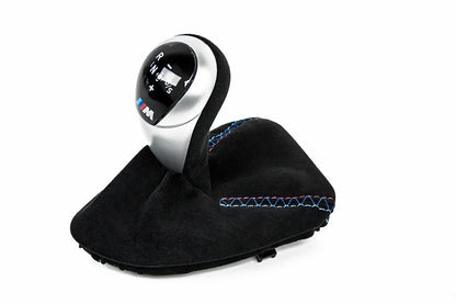 IND E9X M3 Tri-Color Stitched Alcantara Shift Boot Set-Interior-Silicon Valley Bimmer