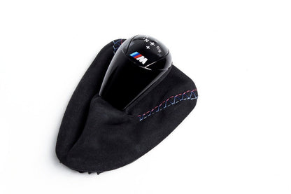 IND E9X M3 Tri-Color Stitched Alcantara Shift Boot Set-Interior-Silicon Valley Bimmer
