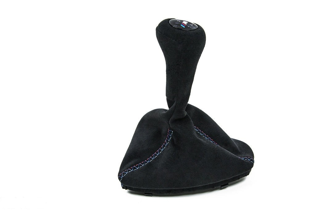 IND E9X M3 Tri-Color Stitched Alcantara Shift Boot Set-Interior-Silicon Valley Bimmer