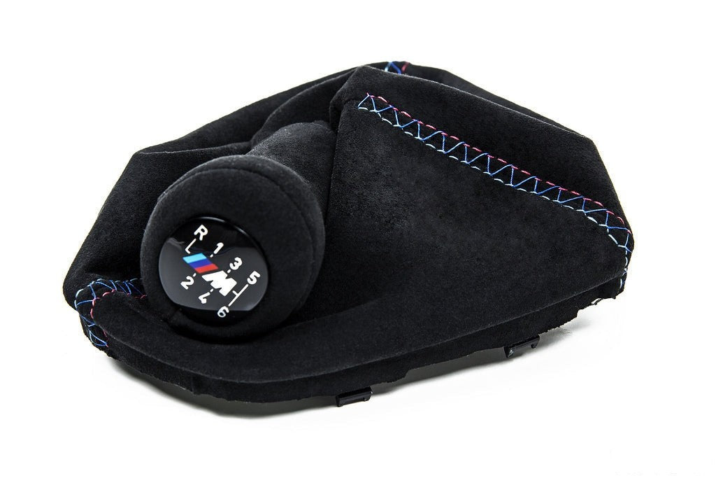 IND E9X M3 Tri-Color Stitched Alcantara Shift Boot Set-Interior-Silicon Valley Bimmer