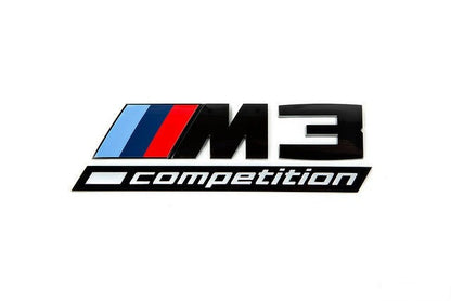 IND F80 M3 Competition Trunk Emblem - Gloss Black-Exterior-Silicon Valley Bimmer