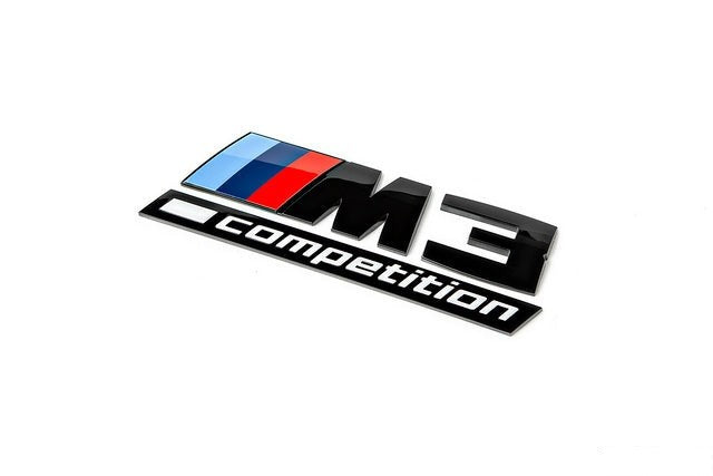 IND F80 M3 Competition Trunk Emblem - Gloss Black-Exterior-Silicon Valley Bimmer
