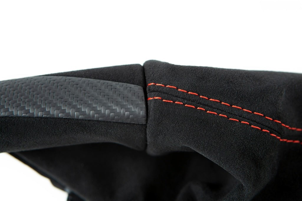 IND F87 M2 Matte Carbon Stitched Parking Brake Handle-Interior-Silicon Valley Bimmer