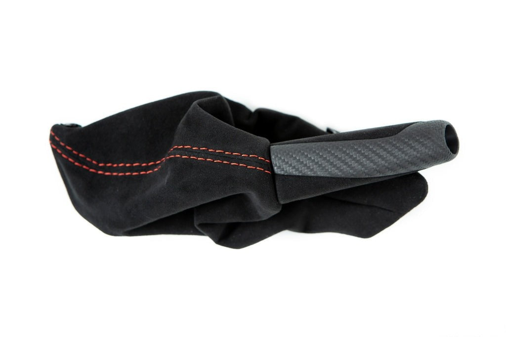 IND F87 M2 Matte Carbon Stitched Parking Brake Handle-Interior-Silicon Valley Bimmer