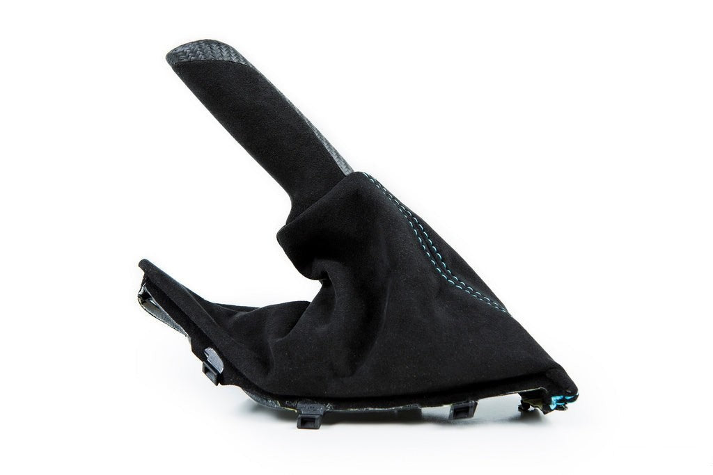 IND F87 M2 Matte Carbon Stitched Parking Brake Handle-Interior-Silicon Valley Bimmer