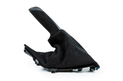 IND F87 M2 Matte Carbon Stitched Parking Brake Handle-Interior-Silicon Valley Bimmer