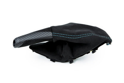 IND F87 M2 Matte Carbon Stitched Parking Brake Handle-Interior-Silicon Valley Bimmer