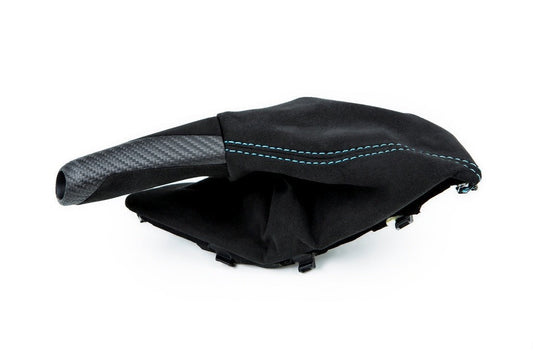 IND F87 M2 Matte Carbon Stitched Parking Brake Handle-Interior-Silicon Valley Bimmer