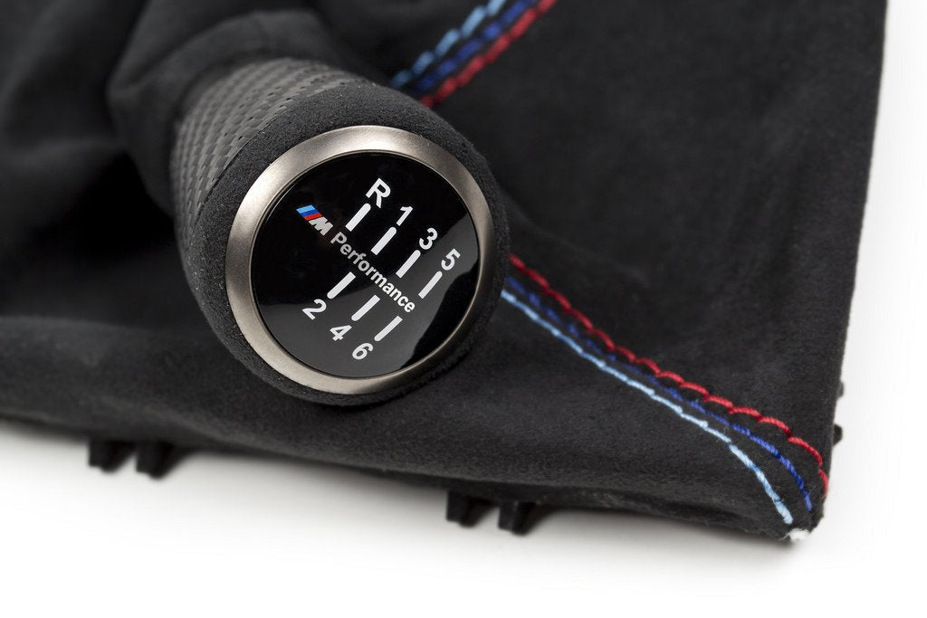 IND F8X M3 / M4 Matte Carbon + Alcantara Shift Boot Set - Straight Stitch-Interior-Silicon Valley Bimmer