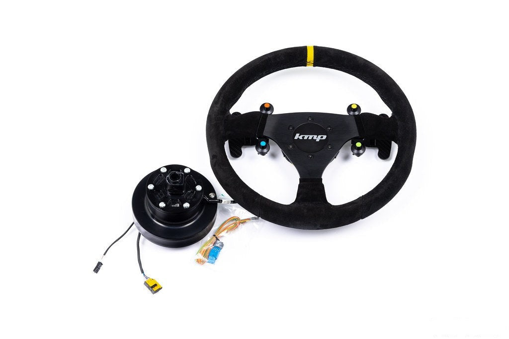 KMP E46 M3 Racing Wheel + Quick-Release Hub Kit - SMG-Interior-Silicon Valley Bimmer