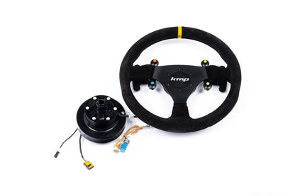 KMP E46 M3 Racing Wheel + Quick-Release Hub Kit - SMG-Interior-Silicon Valley Bimmer