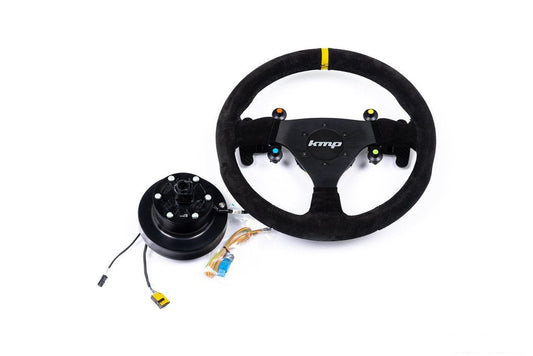KMP E46 M3 Racing Wheel + Quick-Release Hub Kit - SMG-Interior-Silicon Valley Bimmer