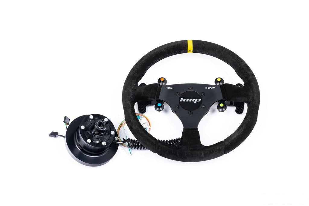 KMP E9X M3 Racing Wheel + Quick-Release Hub Kit - DCT GEN2-Interior-Silicon Valley Bimmer