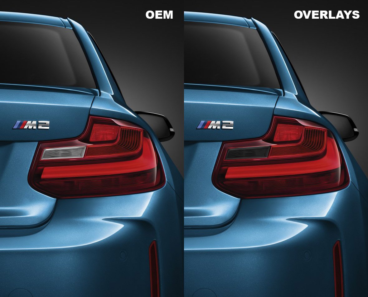 BMW 2 Series 2014-2017 (F22/F87 Pre LCI) Lite Taillight Overlay Kit