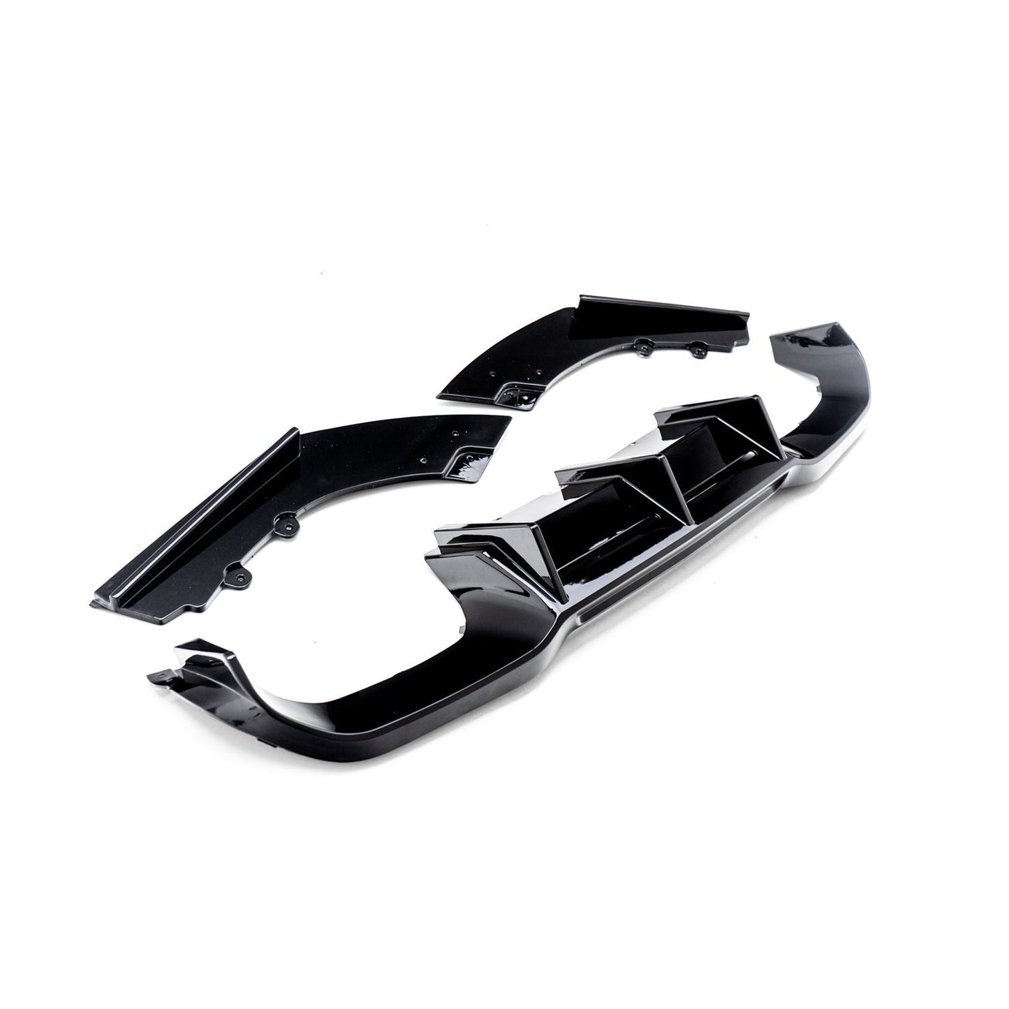 MHC Black BMW M2/M2 Competition Aggressive 3 Piece Rear Diffuser In Gloss Black (F87)