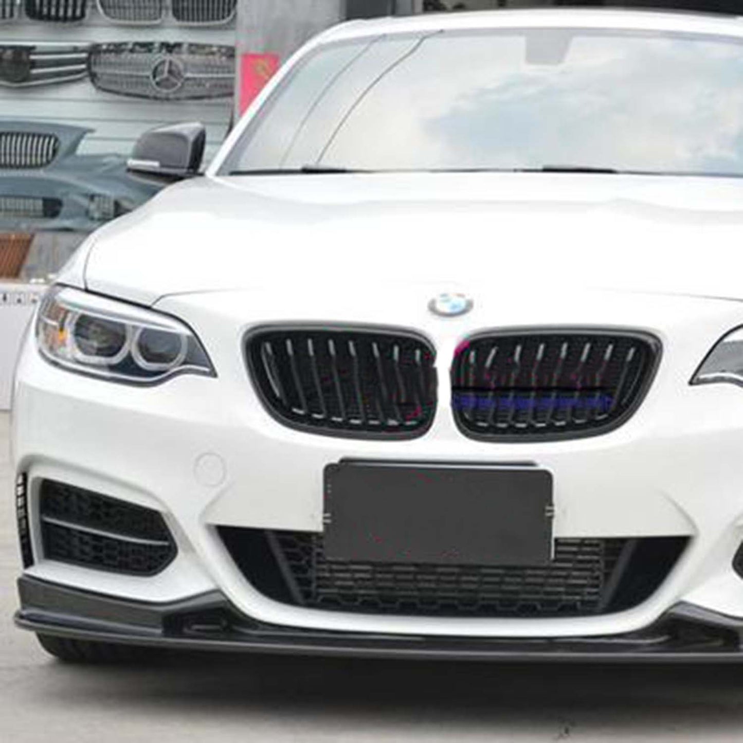 MHC BMW 2 Series Low Line Front Splitter V2 In Gloss Carbon Fibre (F22/F23)