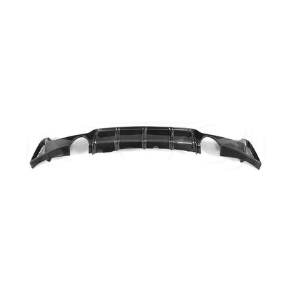 MHC BMW 4 Series Performance Style Dual Exhaust Rear Diffuser In Gloss Carbon Fibre (F32/F33/F36)