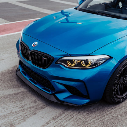 MHC+ BMW M2 Competition GT Style Front Splitter In Gloss Pre Preg Carbon Fibre (F87)