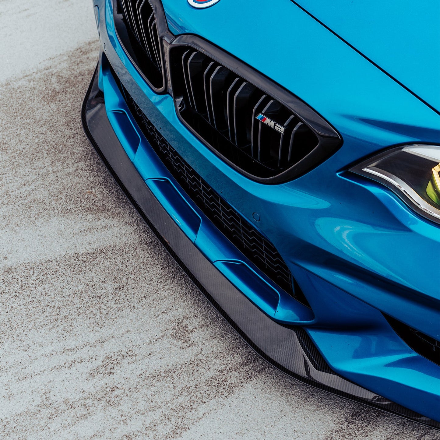 MHC+ BMW M2 Competition GT Style Front Splitter In Gloss Pre Preg Carbon Fibre (F87)