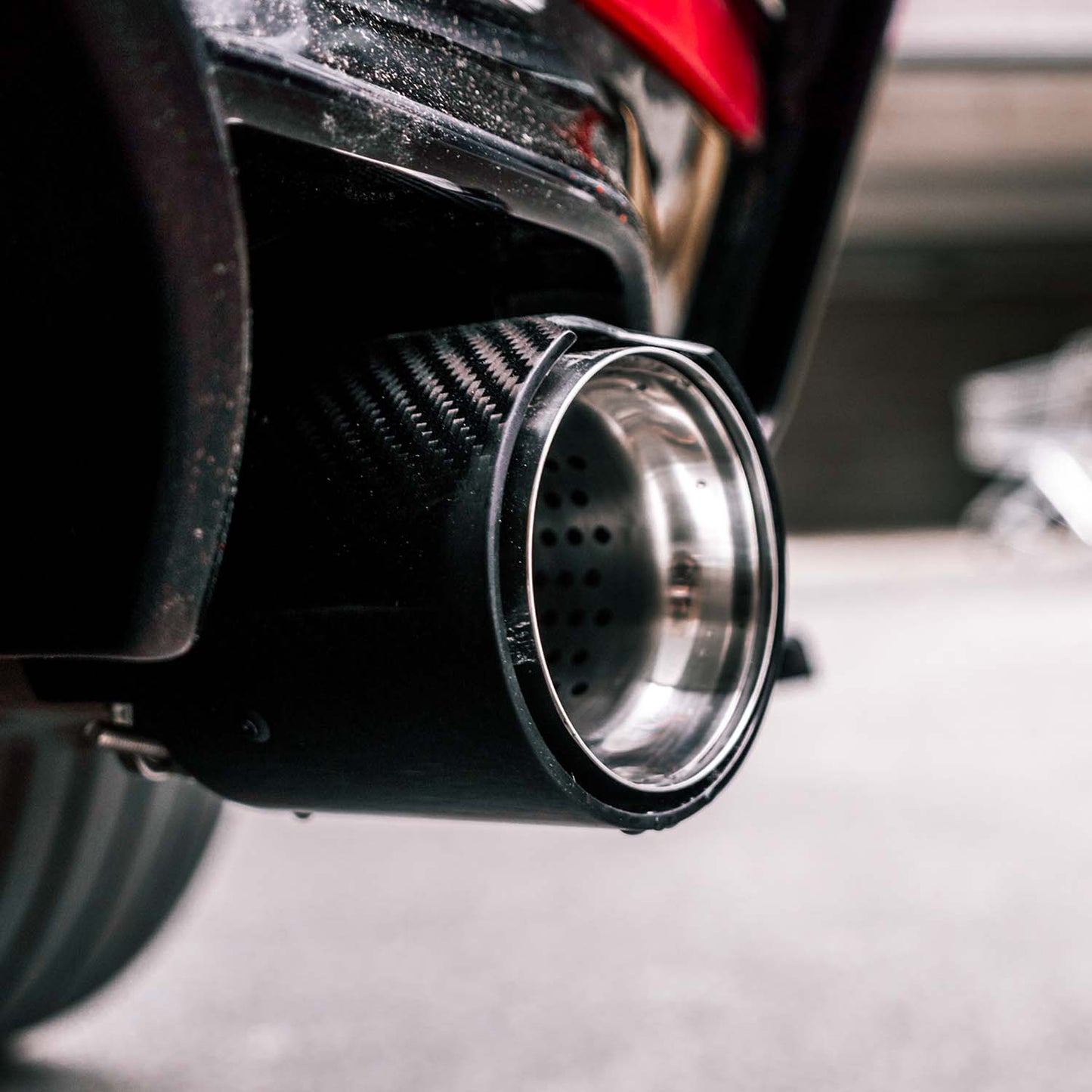 MHC BMW M Lite Exhaust Tips In Chrome & Gloss Carbon Fibre 60MM (M135i/M140i/M235i/M240i)